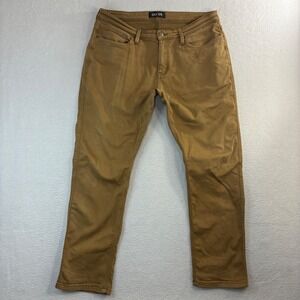 DU/ER N2X Relaxed Taper Pants Men 36x30 Brown Chino Stretch Duer 5 Pocket Casual